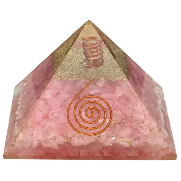 Orgonit Pyramide 7x7 cm. Rosenquarz