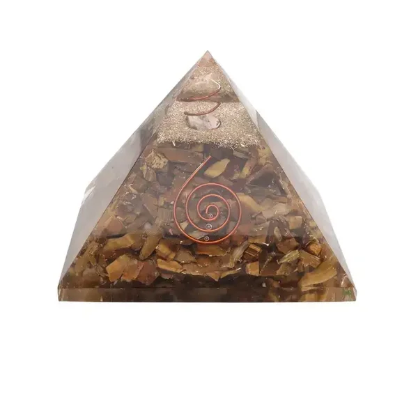 Orgonit Pyramide 7x7 cm. Tigerauge