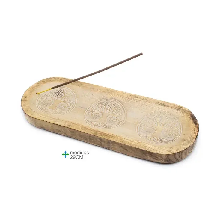 RäucherstäbchenHalter Holz Lebensbaum 3