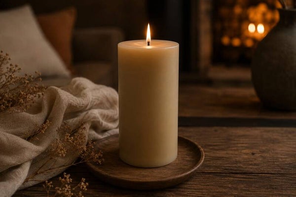 Outdoor candle  LED Kaars Stomp Ø10CM ro Patio M bei-10x10x22,5CM