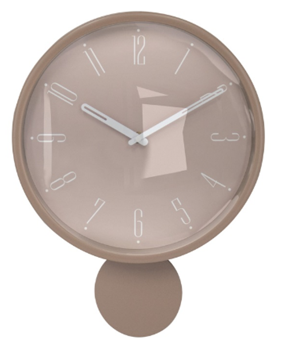 Wandklok Circa met pendulum taupe