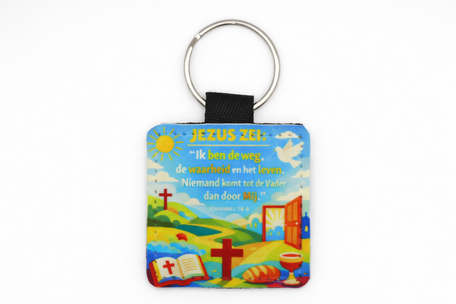 Sleutelhanger met Joh. 14:6 - CD0002E2