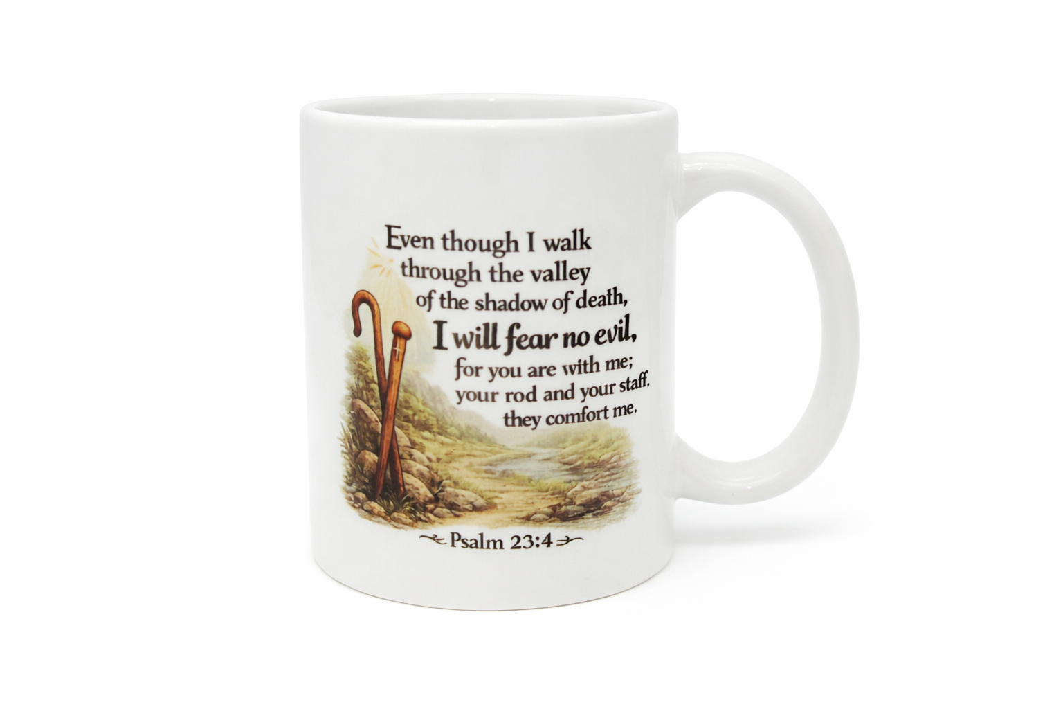 Mok met bijbeltekst Psalm 23:4 - CD0002A1