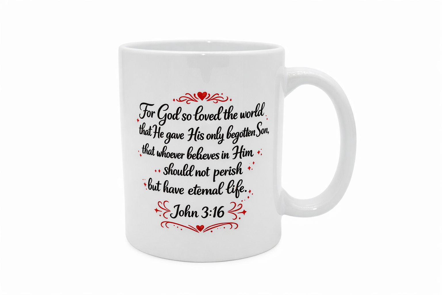 Mok met bijbeltekst Johannes 3:16 - CD0002A1