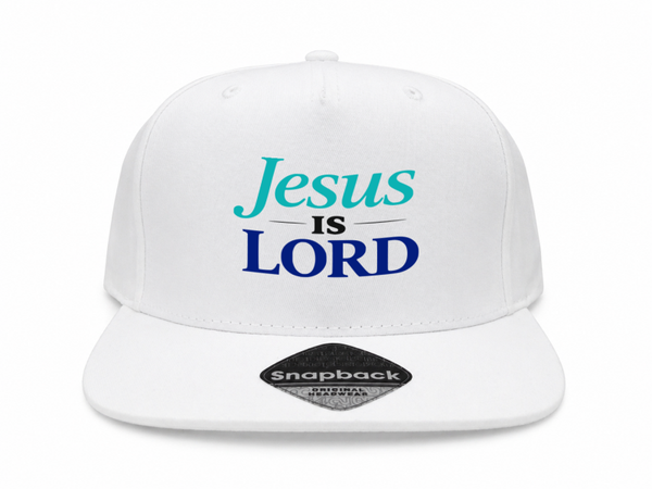 Snapback wit met de tekst Jesus is Lord - CD1002B1