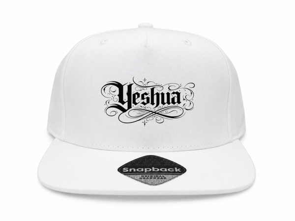Snapback wit met de naam boven alle namen: Yeshua - CD1002B2