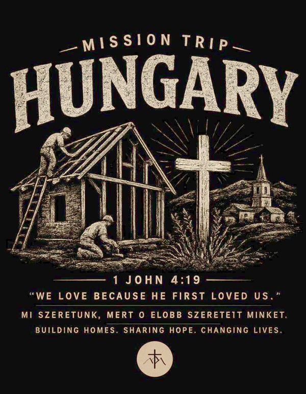 Maatwerk bestelling Missiereis Hongarije 9 t-shirts