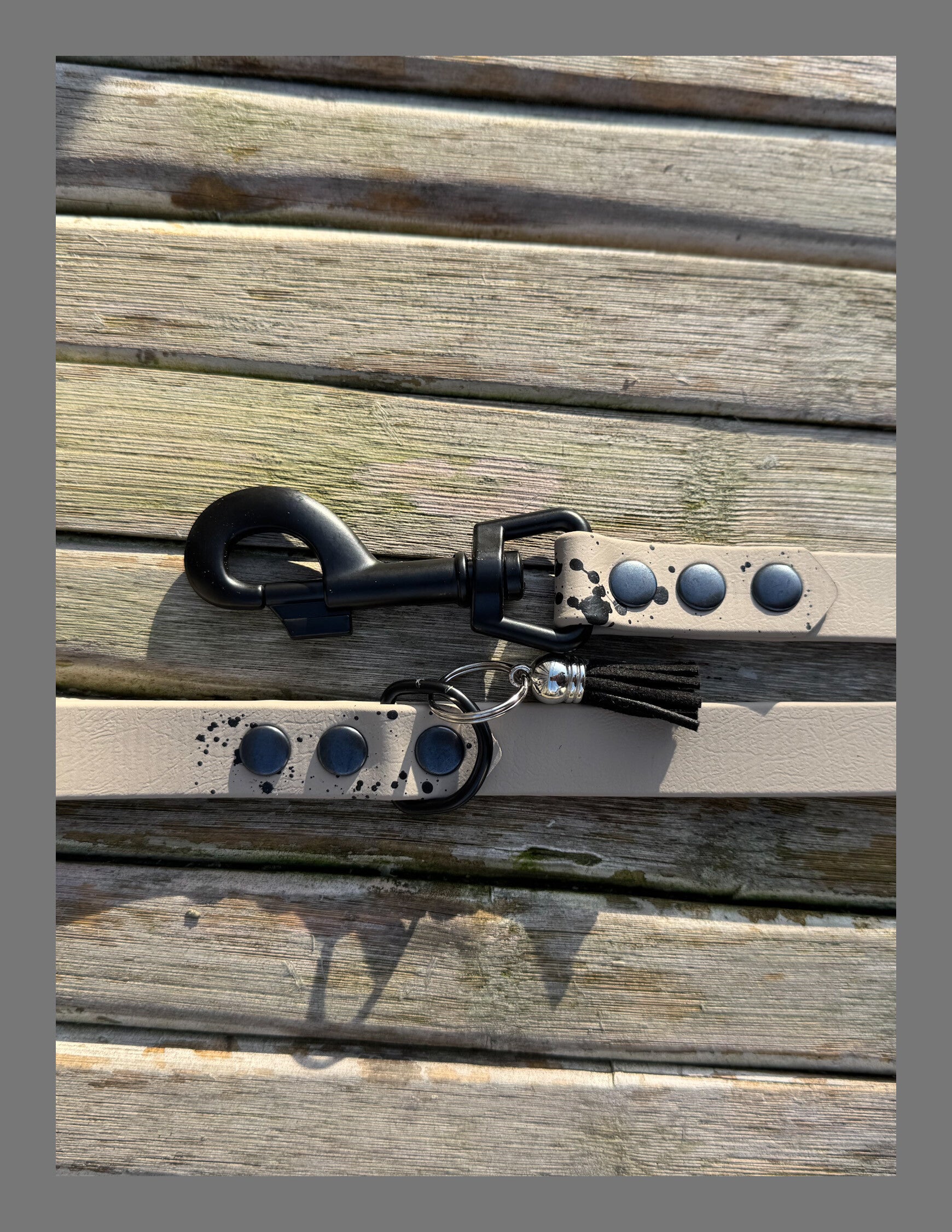 Splash Lijn 19mm 3 meter, vast handvat, 1 musketon, 1 ring