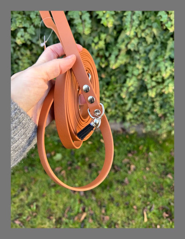 Lijn 16mm 5 meter, vast handvat, 1 musketon, 1 ring