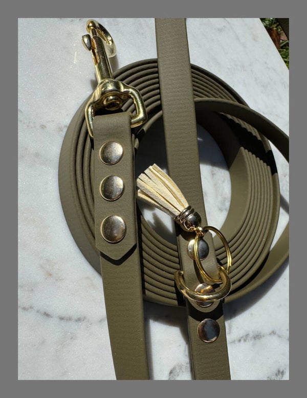 *Seizoen special* Biothane lijn vast handvat, 1 kleur