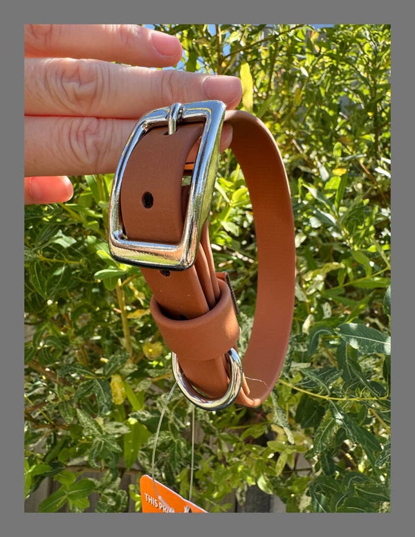 Biothane standaard halsband lichtbruin