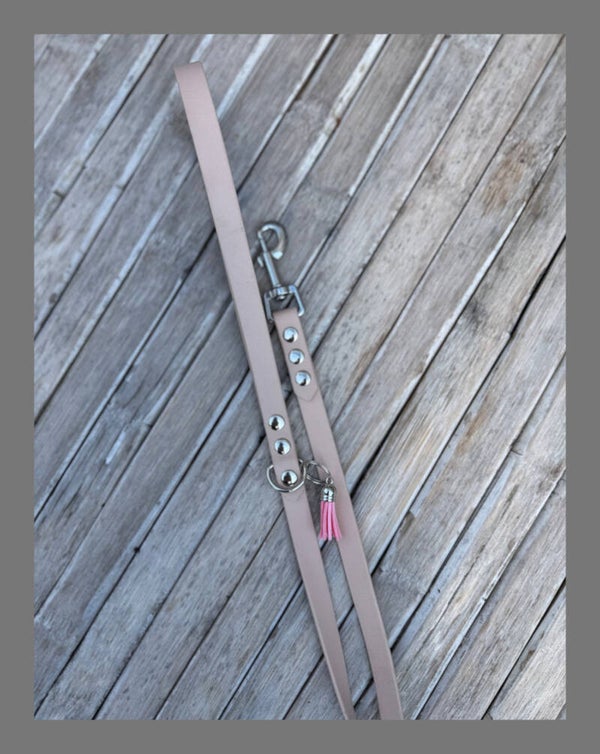 Lijn 16mm 2 meter, vast handvat, 1 musketon, 1 ring