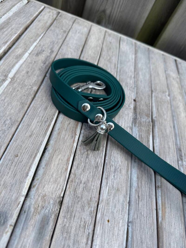 Lijn 16mm 2 meter, vast handvat, 1 musketon, 1 ring