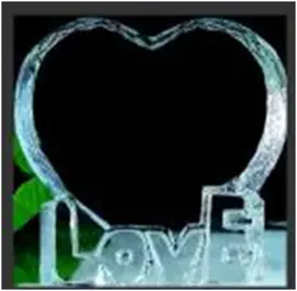 0046 heart shape with love 100mm x 100 x mm x 25