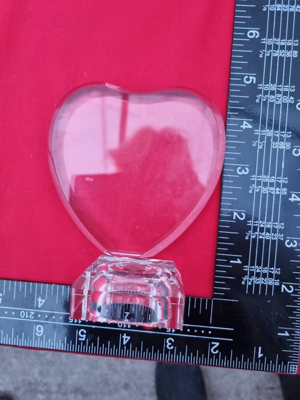 2D CRYSTAL ENGRAVING HEART SHAPE WITH LED LIGHT