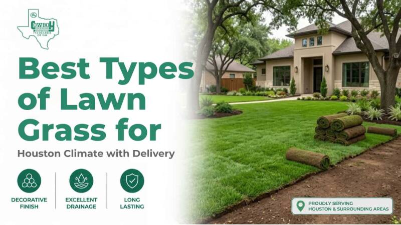 Best types of lawn grass for Houston climate with sod delivery