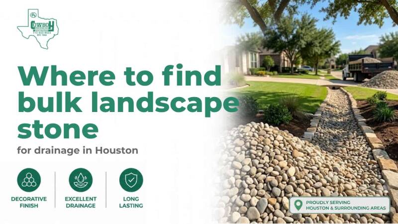 Bulk landscape stone for drainage in Houston