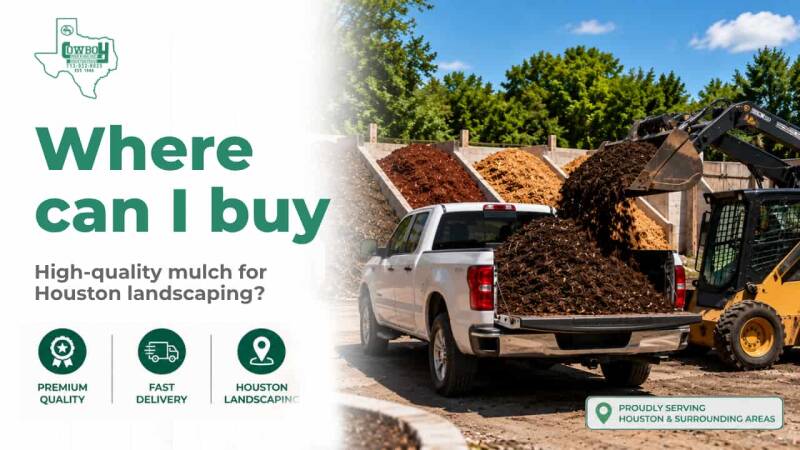 High-quality mulch for Houston landscaping loaded for fast bulk delivery to residential and commercial properties