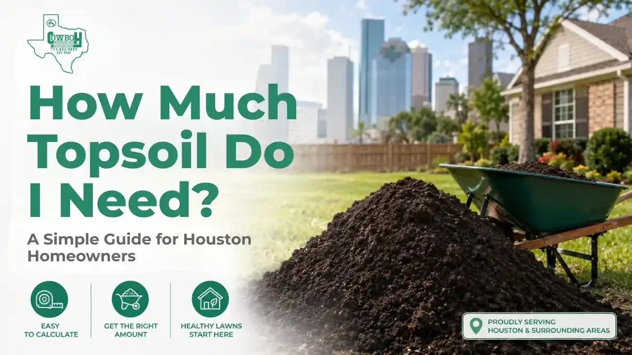 How much topsoil do I need for a Houston yard? Mulch vs gravel landscaping guide