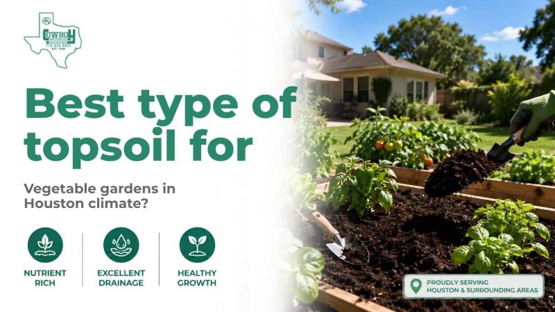 Topsoil for vegetable gardens in Houston with nutrient-rich soil for healthy vegetable growth
