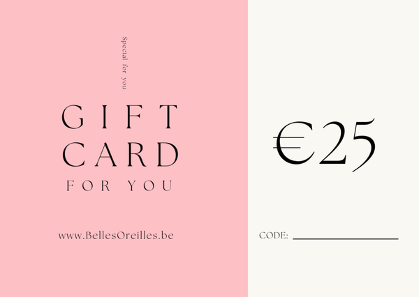 E-Cadeaubon €25 - €50 - €75 - €100