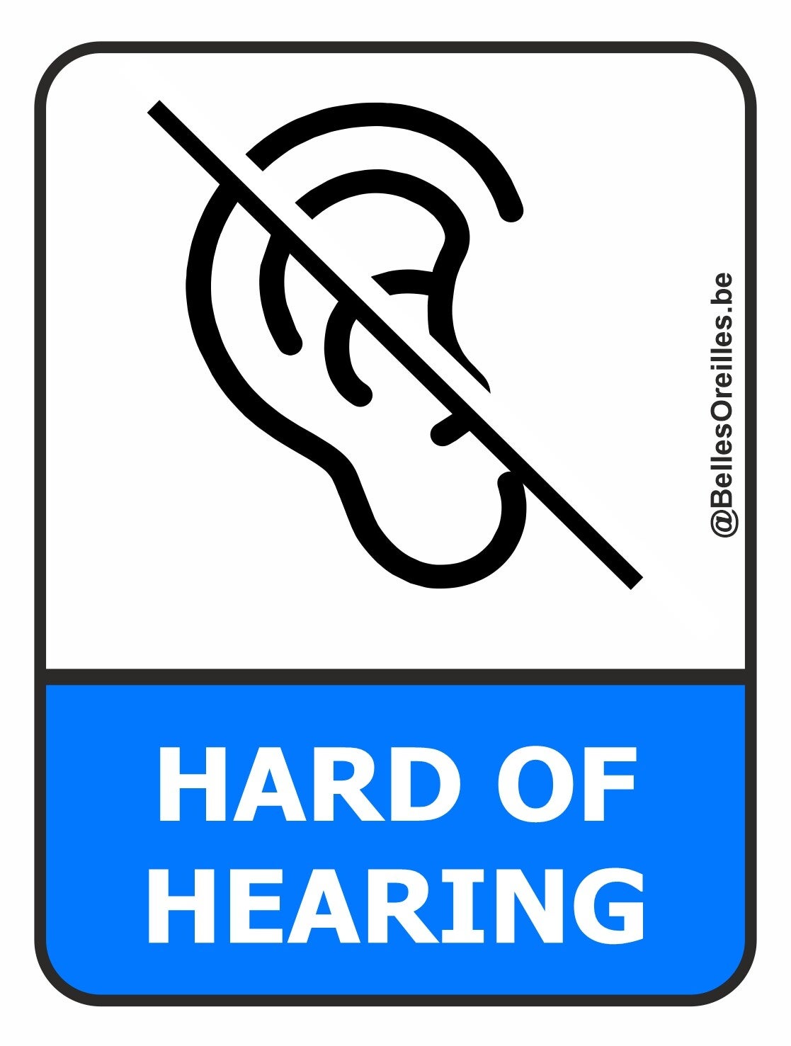 Warning sticker: Klein