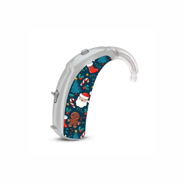 Hoortoestel stickers - Santa Claus & Cookie
