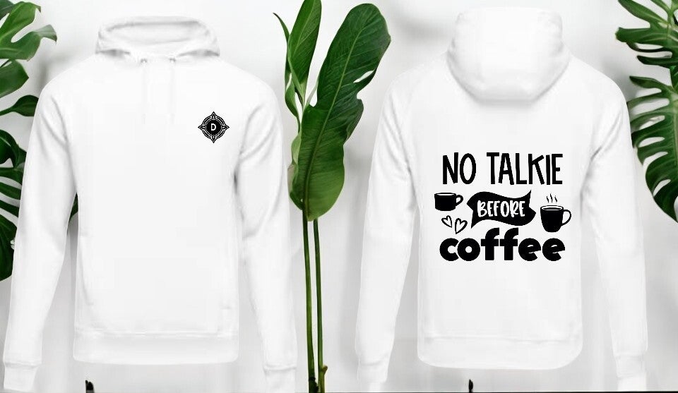 Hoodie "No talkie before coffee"