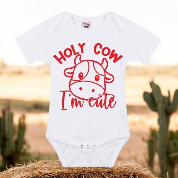 Romper "Holy cow I'm cute"