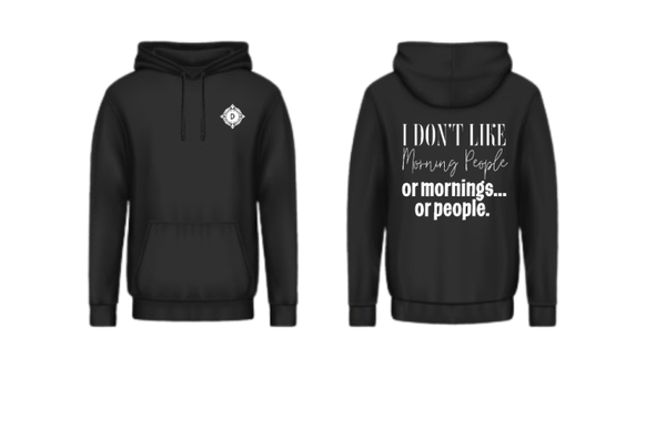 Hoodie Zwart Don't like morning people