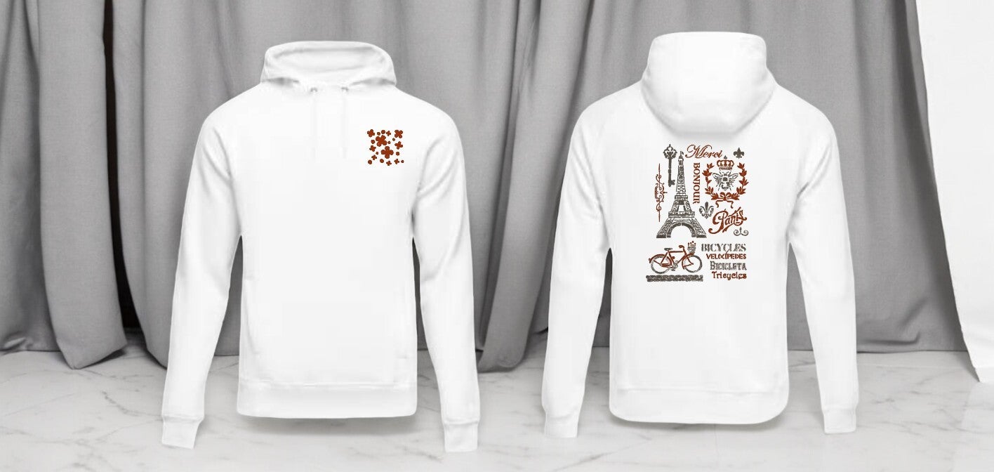 Witte Hoodie Paris