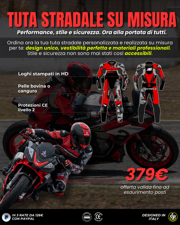 Tuta Moto Stradale Personalizzata e Su Misura – Promo a 379€
