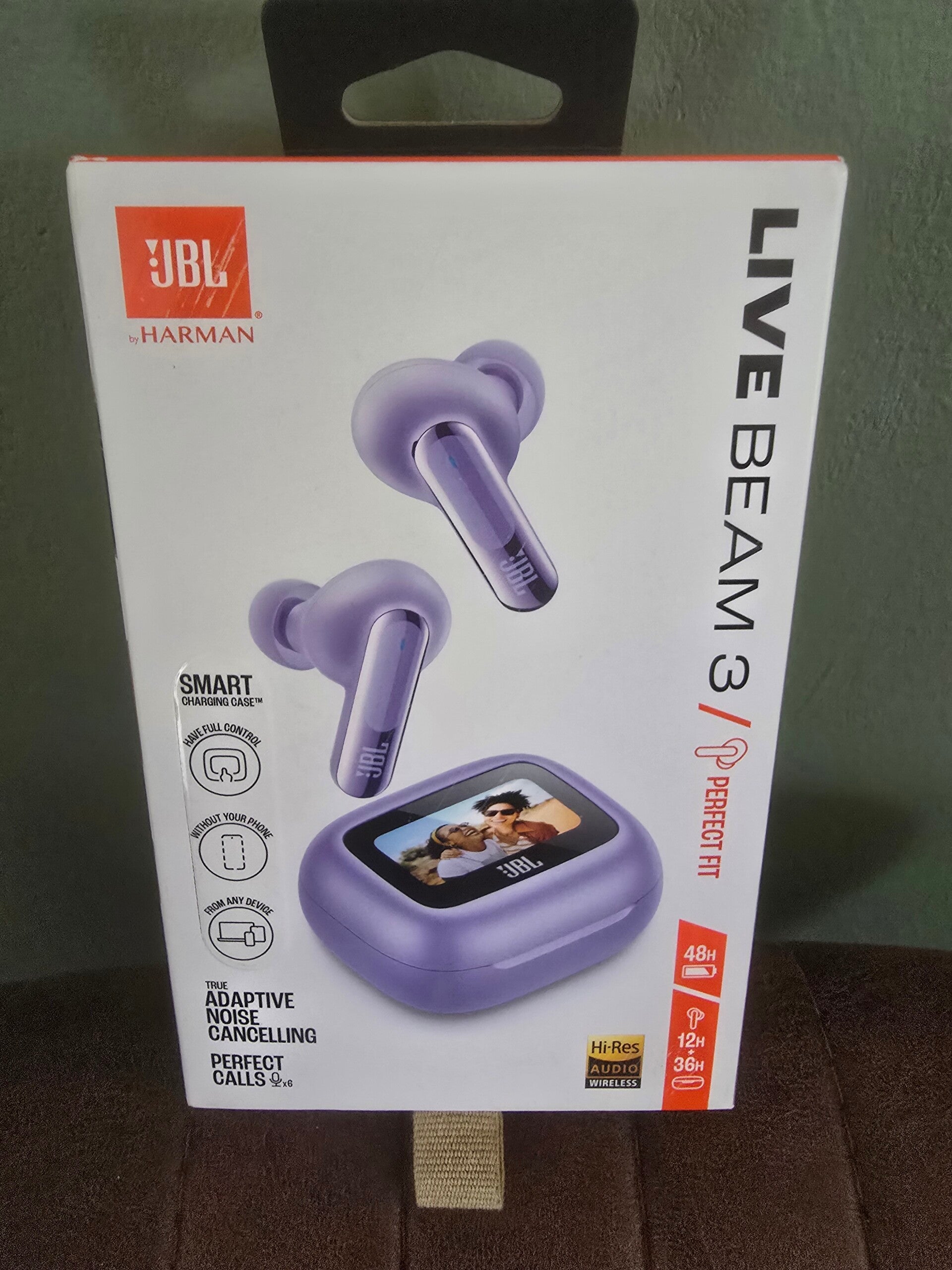 JBL Live Beam 3 – Paars – compleet met originele verpakking
