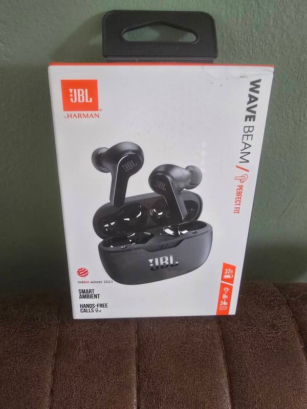 JBL Wave Beam draadloze oordopjes – zwart – compleet met doos