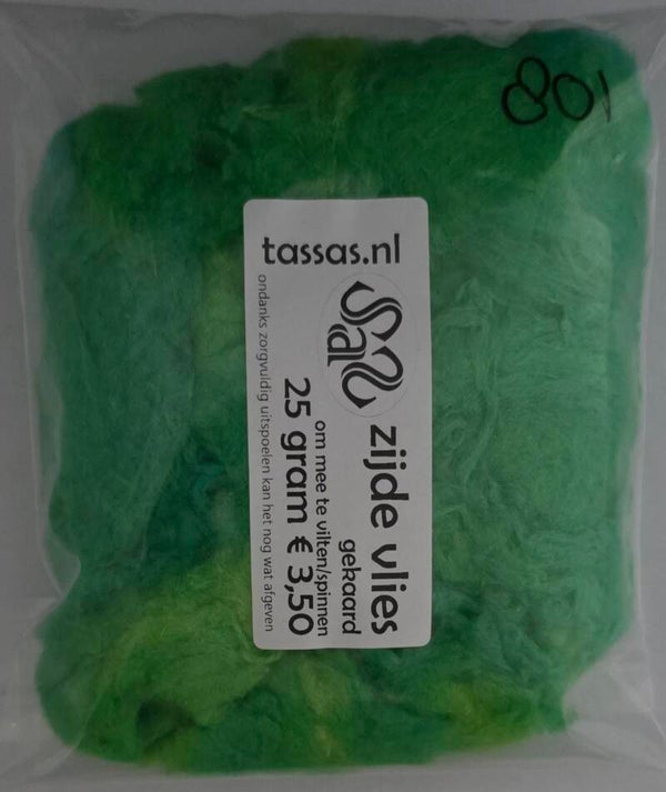 Zijde vlies gekaard hand geverfd