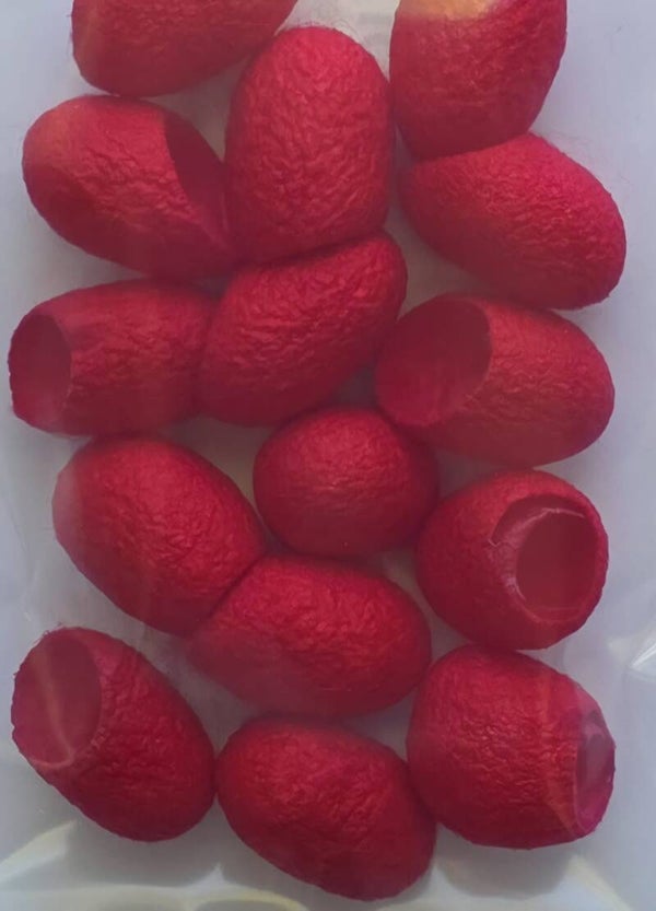Zijde cocons 736 rood