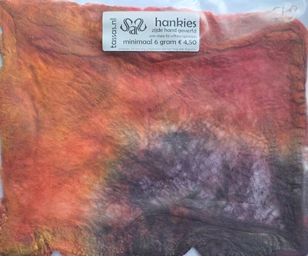Zijden hankies 518 bruin