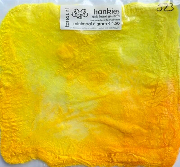 Zijden hankies 523 geel