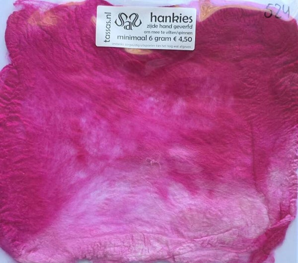 Zijden hankies 524 roze