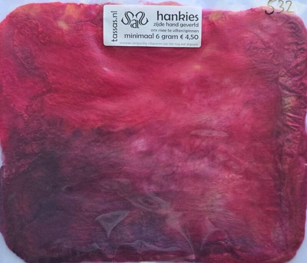 Zijden hankies 532 rood