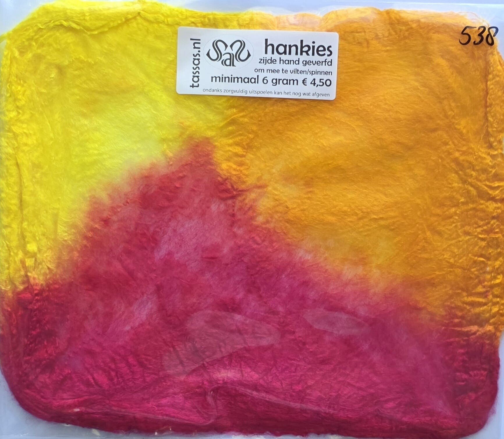 Zijden hankies 538 geel