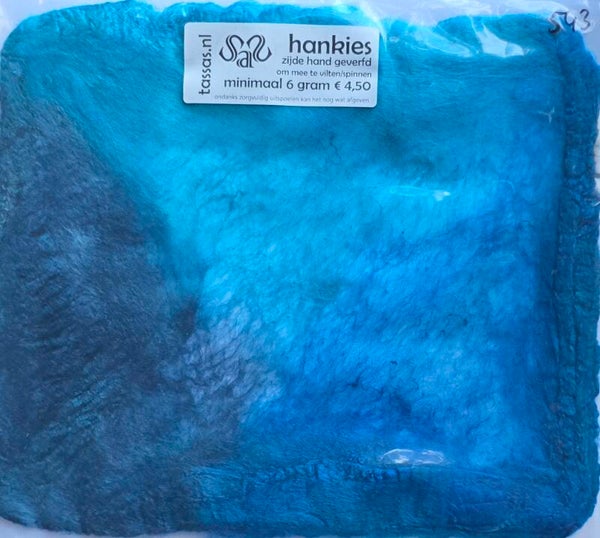 Zijden hankies 543 turquoise