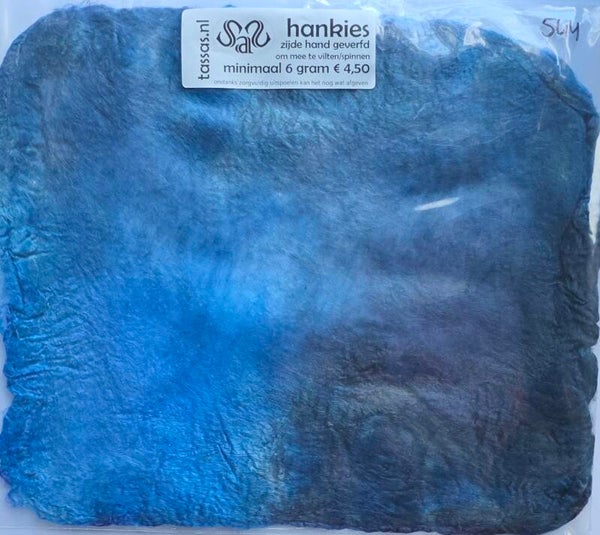 Zijden hankies 544 blauw