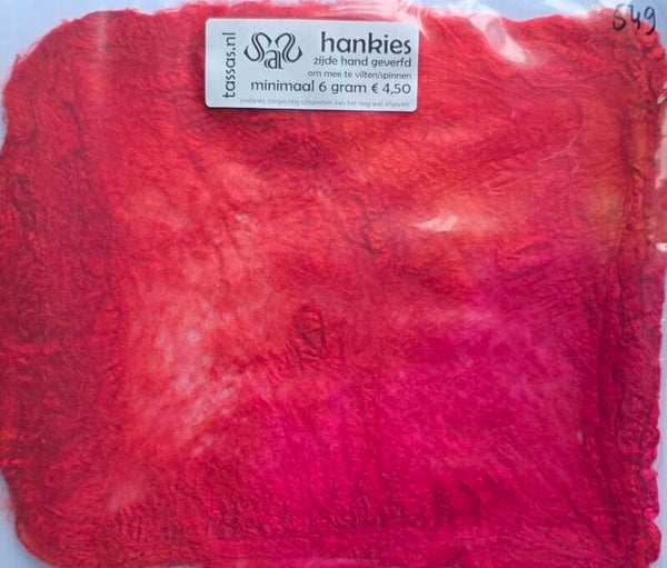 Zijden hankies 549 rood