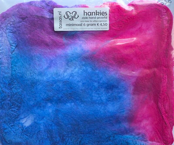 Zijden hankies 550 paars