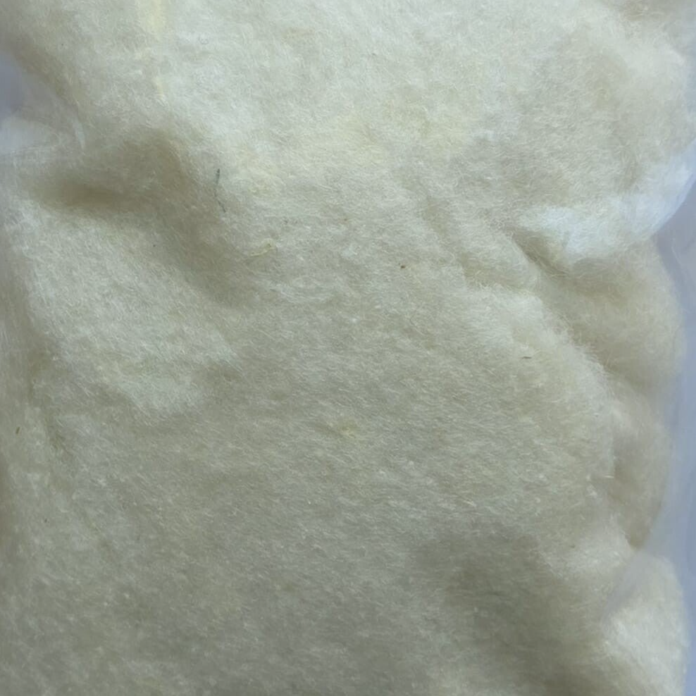 Zijde vlies gekaard naturel