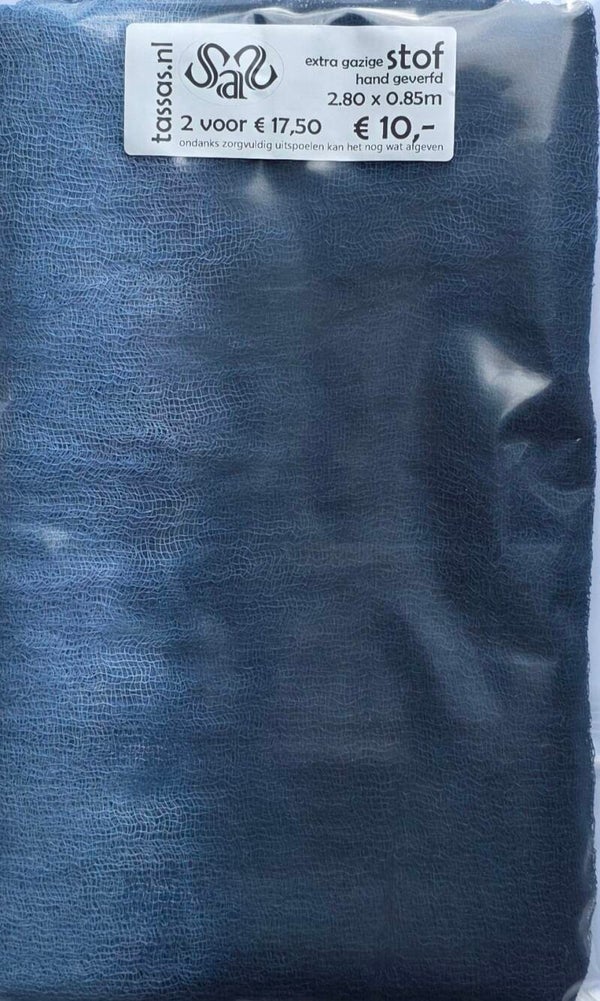 Katoen - stof extra gazig 403 indigo