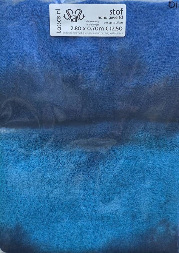 Katoen - stof om op te vilten 616 blauw