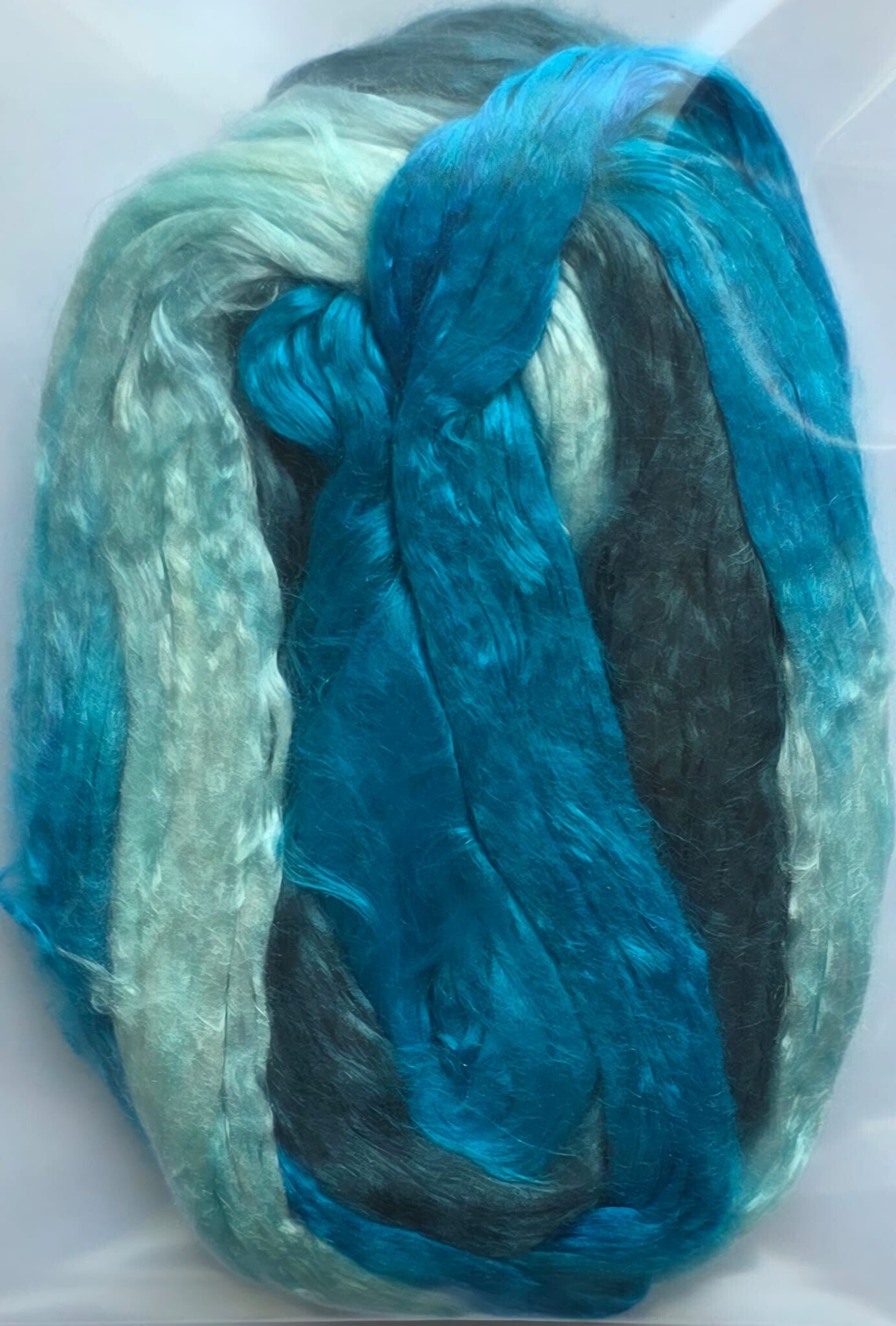 Moerbei zijde lont 333 blauw