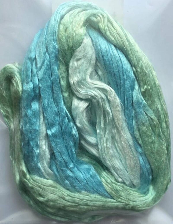 Moerbei zijde lont 337 blauw
